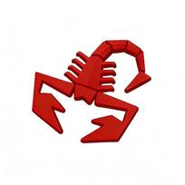 universal 3Dl three-dimensional metal full body scorpion shape vehicle decoration sticker car emblem decal accessories raudona