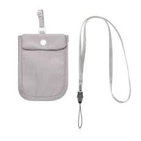 Bra Wallet with Adjustable Elastic Strap RFID-Blocking Money Pouch Secret Pocket Lingerie Coin Pouch Protect Your Passport pilka