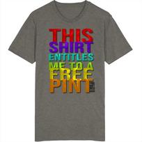 Free Pint Parody Joke Bar Beer T Shirt S įvairiaspalvis