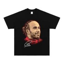 2025 New Lewis Hamilton 7 Champion F1 Driver World Champion American Cotton Printed T-shirt Trend S įvairiaspalvis