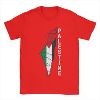 Kufiya Palestine Keffiyeh Flag T-Shirt Palestinian Map T-Shirts Short-Sleeved Streetwear Tops Summer Cotton Plus Size Clothes M