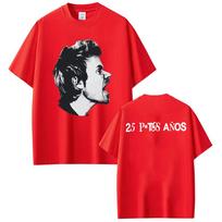Dani Martín Concierto 25 Años Album T-shirts Unisex Women Vintage High Street Hip Hop T Shirt 100% Cotton Short Sleeve T-shirt Tops S