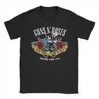 Guns N Roses Graphic Print  T Shirt Men's  Pure Cotton T-Shirt Crewneck  Rock Band  Tee Shirt Short Sleeve Clothing Printed S įvairiaspalvis