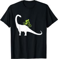 Cool Mountain Bike Dino Funny Bicycle Dinosaur Lovers Outfit TShirt  Women Unisex Clothing Tops Kawaii Clothes Ropa Mujer S