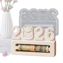 2026 DIY New Year Pony Gift Silicone Molds Non-Stick Easy Release Craft Resin Casting Molds Miniature Money Wallets Mold China Mainland