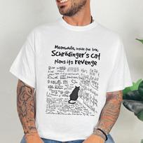 S-schr?dinger's Cat Men T-shirts Funny Math Formula Tshirt Vengeance Cat Male Clothes Short Sleeve Tops Fashion Graphic Shirt S įvairiaspalvis