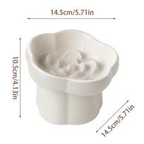 Cat Food Bowl Slow Feeder Kitten Licking Interactive Bowl Anti-Slip Puppy Slow Feeder For Indoor Home Kitchen Living Room balta