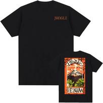 Jungle Volcano Art T-Shirt Summer Short Sleeve Cotton O-neck Tshirts Fashion Loose Casual Hip Hop Streetwear Unisex Print Merch S įvairiaspalvis