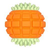 Squeaky Dog Ball Toy Spiky Textured Ball Dog Chew Toy Teeth Cleaning Toy for Dogs Outdoor Training Interactive Fetch Play oranžinė