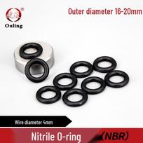 Nitrile Rubber O-Ring, OD 16-20mm, 4mm Thick, Waterproof, Shock-Absorbing, Oil-Resistant OD 16*4mm (50 pcs) Black Nitrile O-Ring