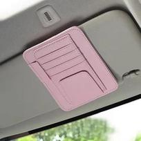 Automobilinis skydelis nuo saulės, kelių kišenių, automobilių salono priedai Kišeninis laikiklis automobilio dokumentų laikymo maišelis Akinių nuo saulės rašiklio laikiklis rožinė