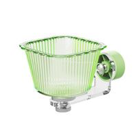Bird Food Container Transparent Magnetic Bird Feeder Anti-Splash Removable Bird Cage Bowl Anti-Tip Pet Feeder Ledge Drinking žalia