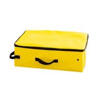Oxford Cloth Foldable Cat Litter Box Waterproof Large Capacity Travel Litter Pan With Zipped Lid Rectangular Mobile Cat Toilet geltona