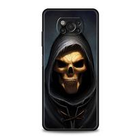 Skull Skeleton Grim Reaper Fashion Phone Case For For Xiaomi Poco X6 X5 Pro X4 X3 NFC F5 Pro F4 F3 GT M5 M4 Pro 5G M3 C51 Cover For Poco M3