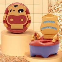 Folding Baby Urinal Seat Portable Boys and Girls Potties Cute Children's Toilet Chair  Urine Bucket geltona