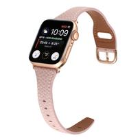 Compatible Leather Strap for Apple Watch Series 6-11 SE - Women's Autumn/Summer For Series 10/11, 46mm (44mm/45mm/49mm Compatible) rožinė spalva
