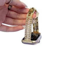 Compatible with Apple Watch: French-Style Full Diamond Strap for All Series 18mm
