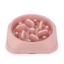 Pet Dog Slow Feeder Bowl Non Slip Puzzle Bowl Anti-Gulping Pet Slower Food Feeding Dishes Dog Bowl for Medium Small Dogs Puppy rožinė