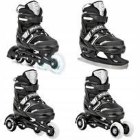 Rolki Łyżwy Wrotki 4W1 Regulowane Raven Helixi Black/Grey 34-37 Kółko Led