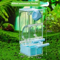 Bird Cage Feeder Parrot Feeder For Budgies Birds Cockatiel Lovebirds Automatic Bird Feeder Clear Sturdy Bird Cage Accessories mėlyna