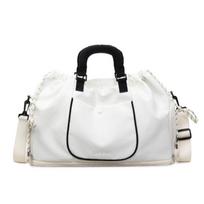 Casual style lightweight travel large bag, trolley bag for going out, expandable gym bag with dry and wet separati, maternity smėlis