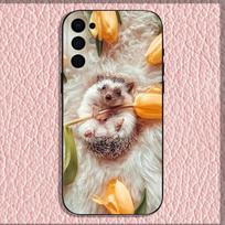Hedgehog animal  Phone Case For Samsung S25,S24,S21,S22,S23,S30,Ultra,S20,Plus,Fe,Lite,Note,10,9,5G Black Cover Samsung S105G