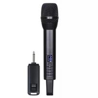 Dvigubi įkraunami belaidžiai mikrofonai, Profesionali rankinė belaidė mikrofono sistema su Echo, Treble, BASS, VOL valdymu Karaoke dainavimui, Bažnyčios vakarėliui 4 Mics juoda