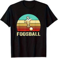 Men's Retro Foosball Tee - 100% Cotton Crew Neck, Vintage Soccer Stripes & Ball Graphic, Ultra-Soft Casual Shirt S įvairiaspalvis