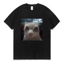 Funny El Gato Meme Sad Crying Cat Munchkin Kitty Meme Trendy Graphic T Shirt Unisex Women Harajuku Streetwear T-shirts Short Sleeve S įvairiaspalvis