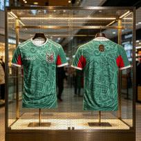 2026 Mėlyni Meksikos Futbolo Treninginiai Marškinėliai Su Apvalia Kaklo Iškirpte Sportiniai Marškiniai Suaugusiems Kvėpuojantys Greitai Džiūstantys T-shirt M