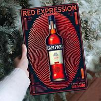 DORA Skardinis ženklas Vintage Campari skardinis ženklas Metalinė sienos dekoracija Retro baro kavinės plakatas 20x30cm（7.8x11.8inch）
