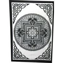 Tapestry Vastu Yantra Mandala 75x100 juoda