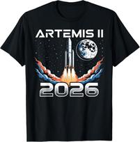 Artemis II Launch Back To The Moon 2026 Space Unisex TShirt Unisex T-Shirt S įvairiaspalvis
