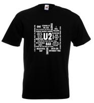 26 U2 Song Titles T Shirt The Edge Bono Unisex T-Shirt S įvairiaspalvis