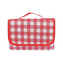 Cute Gingham Pink Picnic Blanket, Waterproof Foldable, Portable Compact Beach Blanket, Oversized Outdoor Mat