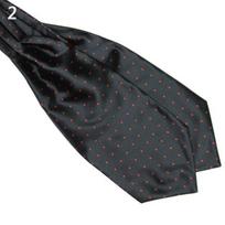 Vyriškas Madingas Lygus Taškuotas Spaudinys Ascot Kaklaraištis Kaklaraištis Šilko Mišinio Šalikas Cravat