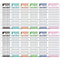 2023 laser Budget Binder Zipper Envelopes Organizer Cash Envelopes for Budgeting Saving Money A6 Planner 6 Pockets Accessories