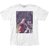 Janis Joplin Motorcycle Unisex T-Shirt Music Classic Rock Band Tee New White S įvairiaspalvis