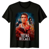 Total Recall (1990) Movie Poster Inspired T-Shirt Retro 90s Tee Unisex S įvairiaspalvis