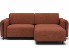 Kampinė sofa Acossta, bordo sp., dešininė, 154 x 244 cm x 95 cm