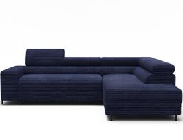 Kampinė sofa - lova Colesio, mėlyna sp., dešininė, 200 x 274 cm x 93 cm
