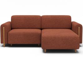 Kampinė sofa Acossta Jaffray 30, raudona sp., dešininė, 154 x 244 cm x 95 cm
