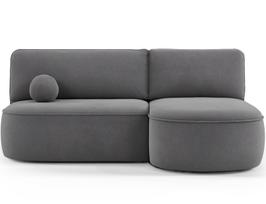 Kampinė sofa - lova Livosa Poco 04, pilka sp., dešininė, 144 x 220 cm x 93 cm