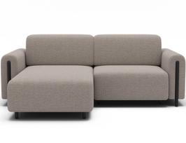 Kampinė sofa Acossta, kreminė sp., kairinė, 154 x 244 cm x 95 cm