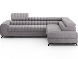 Kampinė sofa Kanedo, tamsiai pilka sp., dešininė, 204 x 269 cm x 86 cm