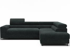 Kampinė sofa - lova Colesio, žalia sp., dešininė, 200 x 274 cm x 93 cm