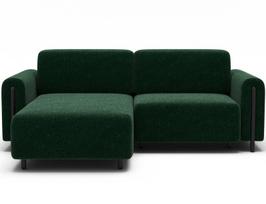 Kampinė sofa Acossta Amore 35, tamsiai žalia sp., kairinė, 154 x 244 cm x 95 cm