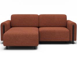 Kampinė sofa Acossta, raudona sp., kairinė, 154 x 244 cm x 95 cm