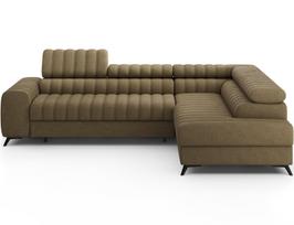 Kampinė sofa - lova Kanedo Nube 20, šviesiai ruda sp., dešininė, 204 x 269 cm x 86 cm