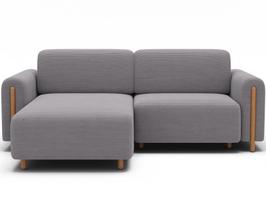 Kampinė sofa Acossta Jarell 03, pilka sp., kairinė, 154 x 244 cm x 95 cm